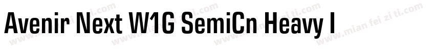 Avenir Next W1G SemiCn Heavy Italic字体转换